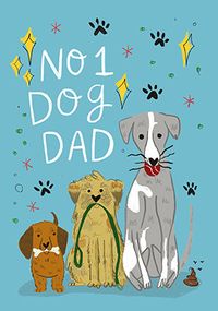 Tap to view No.1 Dog Dad Father's Day Card