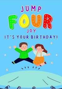 Tap to view Jump Four Joy Birthday Card