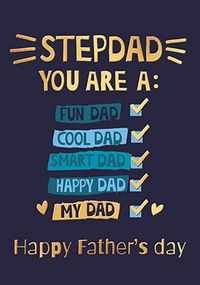 Tap to view Stepdad Checklist Father's Day Card