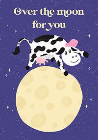 Tap to view Over The Moon For You New Baby Card