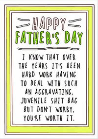 Tap to view You're Worth It Father's Day Card
