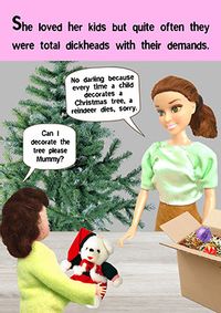 Tap to view Demanding Children Christmas Card