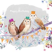 Tap to view Owls Artistic Birthday Card