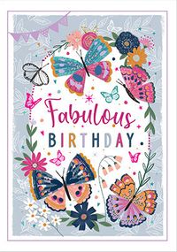Tap to view Fabulous Birthday Butterflies Card