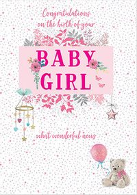 Tap to view New Baby Girl Welcome Card