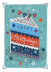 Tap to view Happy Birthday to You Cake Slice Card