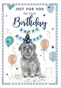 Tap to view Doggy Banner Just For You Birthday Card