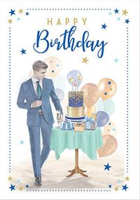 Tap to view Blue Gifts And Balloons Birthday Card