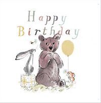 Tap to view Bunny Bear Balloon Cute Birthday Card