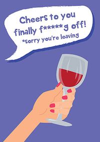 Tap to view Cheers To You Leaving Card