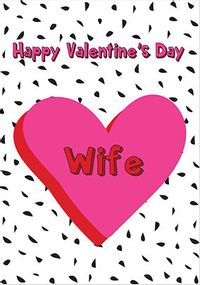 Tap to view Pink Heart Wife Valentine Card