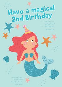 Tap to view Magical Mermaid 2nd Birthday Card