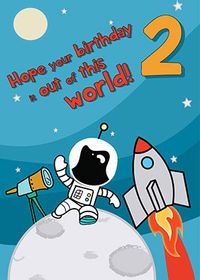 Tap to view Out Of This World 2nd Birthday Card