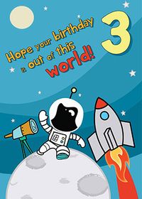 Tap to view Out Of This World 3rd Birthday Card
