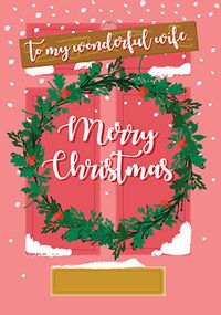 Tap to view Wife Wreath Christmas Card