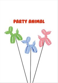 Tap to view Party Animal Balloons Birthday Card