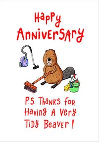 Tap to view Tidy Beaver Anniversary Card