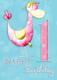 Tap to view Duck 1ST Birthday Card