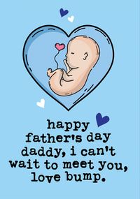 Tap to view Daddy I Can't Wait to Meet You Father's Day Card