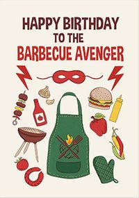 Tap to view Barbecue Avenger Birthday Card
