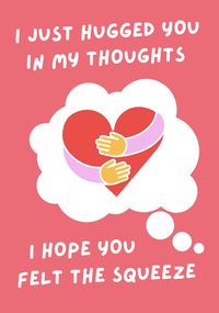 Tap to view Hugged You in My Thoughts Card