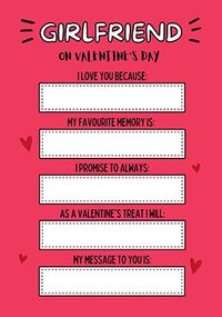 Tap to view Girlfriend Review Valentine Card
