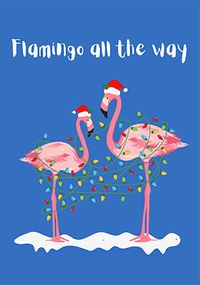 Tap to view Flamingo All The way Christmas Card