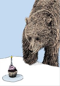 Tap to view Bear Cupcake Birthday Card