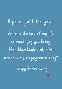Tap to view Poem for you Anniversary Card
