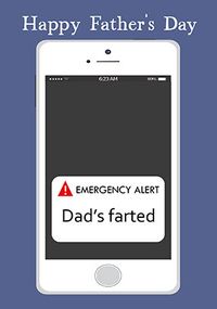 Tap to view Alert Dad's Farted Birthday Father's Day Card
