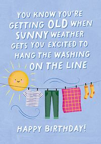 Tap to view Washing On The Line Birthday Card