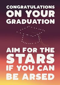 Tap to view Aim for the Stars Funny Graduation Card