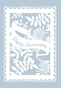 Tap to view Blue Happy Anniversary card