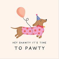 Tap to view Time to Pawty Dog Birthday Card