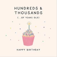 Tap to view Hundreds and Thousands Cupcake Card