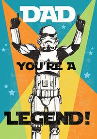 Tap to view Dad You're a Legend Storm Trooper Father's Day Card
