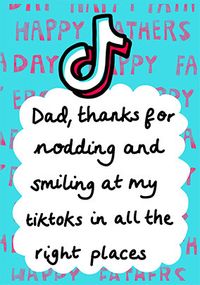 Tap to view Dad Thanks for Nodding and Smiling Father's Day Card