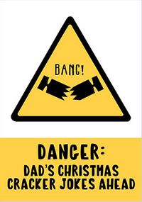 Tap to view Danger Dad Cracker Jokes Ahead Christmas Card