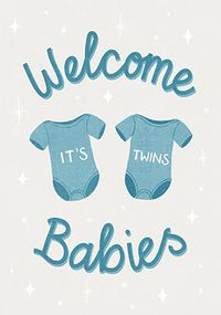 Tap to view Twin Boys New Baby Card