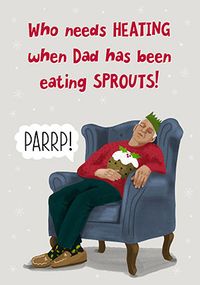 Tap to view Dad's Been Eating Sprouts Christmas Card