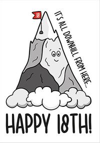 Tap to view Downhill Mountain 18th Birthday Card