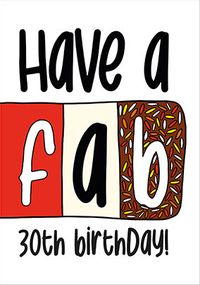 Tap to view A Fab 30th Birthday Card