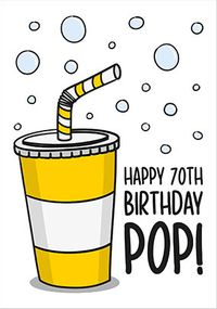Tap to view Happy 70th Birthday Pop Card