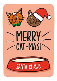 Tap to view Merry Catmas Santa Claws Christmas Card