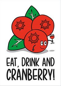 Tap to view Eat Drink and Cranberry Christmas Card