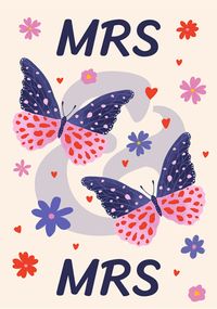 Tap to view Mrs & Mrs Butterflies Anniversary Card