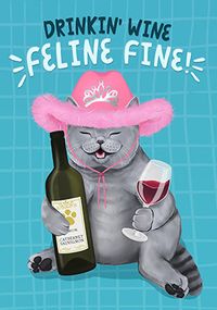 Tap to view Feline Fine Birthday Card