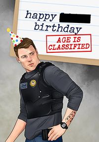 Tap to view Age is Classified Birthday Card