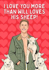 Tap to view Loves Sheep Topical Valentines Day Card
