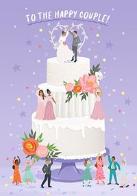 Tap to view Happy Couple Wedding Cake Card
